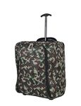 ZAHRAB Easyjet 45x36x20 Underseat Bag Lightweight Hand Luggage Cabin Bag Trolley with Wheels Flight Bags Suit Case (Camo)