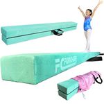 8FT Folding Gymnastic Beam,Wood core Anti-Slip Bottom with Carrying Handle