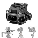 NEEWER 15mm LWS Baseplate with Arca Type QR Plate & Base, 15mm Rod Clamps, Retractable Anti Off Pin, Compatible with Manfrotto Compatible with DJI Compatible with SmallRig Shoulder Rig, SR015