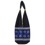 NOVICA Women's Silk Blend Shoulder Tote Bag Summer One Size Black