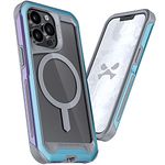 Ghostek ATOMIC slim iPhone 13 Case with Ring MagSafe Magnet and Iridescent Design Aluminum Metal Bumper Heavy Duty Protection Premium Phone Cover Designed for 2021 Apple iPhone13 (6.1inch) (Prismatic)