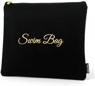 Travel Fanatics Swim Bag - Waterproof Wet Bag for Swimsuit, 11x9.25 Beach and Pool Pouch for Wet Clothes, Gym, Travel and Swimwear - Black