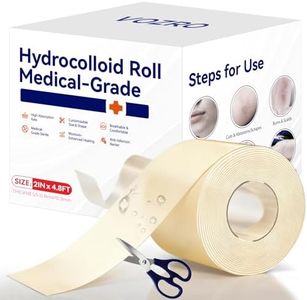 Hydrocolloid Roll for Wound Care, Medical-Grade Hydrocolloid Bandages with Self-Adhesive, Ultra Absorbent,Waterproof, DIY Size & Shape First Aid Kit Essential for Burn, Acne (2IN*4.8FT)