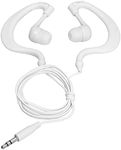 Swimming Headphones 3.5 mm Wired IP68 Waterproof Cable Headphones with Replacement Earplugs, Waterproof Sports Headphones for Swimming Running Surfing (White)