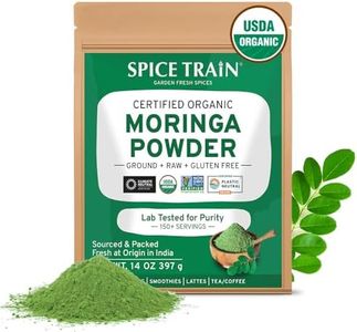 Organic Moringa Powder (397g/14oz) USDA Organic Moringa Oleifera Leaf Powder | Gluten-Free & Vegan | Perfect for Smoothies, Drinks, Tea & Recipes