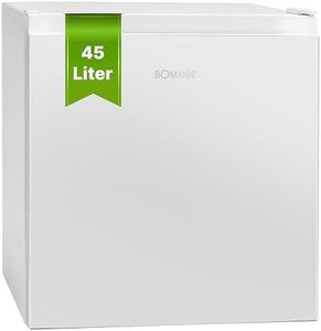 Bomann® Mini Kühlschrank 45L mit Gefrierfach, leise Kühlbox klein für Küche Büro Camping und Gaming, Kühlschrank klein Türanschlag wechselbar - Minikühlschrank Getränkekühlschrank Minibar KB 7245 weiß