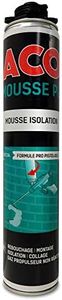 ACO DPU750A ACO MOUSSE Mastic Expansive Polyurethane, Pistolable, Isolation & Remplissage, 750ml