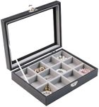 Stratalife Small Jewelry Box Jewelry Organizer Earring Holder Organizer Jewelry Boxes for Women Jewelry Case Ring Display Trinket Box Dresser Organizer Gray