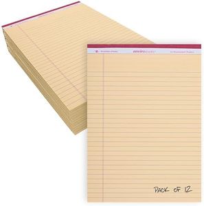 Roaring Spring Enviroshades Ivory Legal Pads, 12 Pack, Legal Ruled Recycled Colored Writing Note Pads, 8.5" x 11", 50 Sheets, Perforated Paper, Made in USA, Memo Pad For School & Office