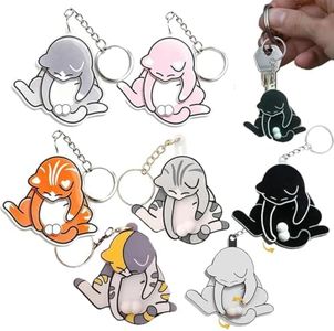 Ainguu Wiggly Paws Keychain,Cat Playing with Balls Keychain (7pc)
