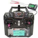 Alaohu Flysky FS-i6X 10CH RC Transmitter and Receiver FS-iA10B 2.4GHz AFHDS 2A for FPV Drone RC Car and Boat (Mode_2) Black
