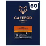 CafePod Flavoured Coffee Pods Nespresso Compatible Gingerbread 60 Aluminium Capsules