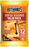 HOTHANDS Super Air Activated Hand Warmer Up to 12 Hours of Heat, 5 Count (Pack of 1)