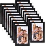 Hoikwo Multi 6x4 Photo Frames Set of 18, 4x6 Black Picture Frames for Wall Hanging or Tabletop Display