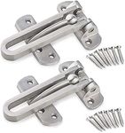 Gasea 2 Packs Front Door Swing Bar Door Restrictors, Security Chain Restrictors Door Guard Window Lock Latch, Prevents Forceful Entry