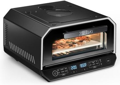 13-in-1 Countertop Pizza Oven, 90-Second 12 Inch Pizza, up to 850°F, 6 Presets & 6 Bake Modes, PID Control, Expert Mode Makes 5 in 30 Min for Home Pizzeria, Top Window & On-Demand Light, Black