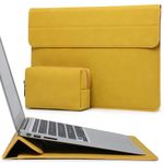 HYZUO 13.3-14 Inch Laptop Sleeve Cover with Case Stand Feature for MacBook Pro 14 M3/M2/M1 Pro/Max A2992 A2918 A2779 A2442 2021-2024, 13.8/13.5 Surface Laptop, MacBook Air 13 2012-2017, Olive Yellow