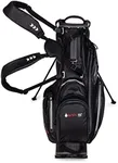 Founders Club WPS2 Waterproof Golf Stand Bag Ultra Dry for Rainy Days on The Golf Course Light Weight 14 Way Full Length Divider with Dual Padded Carry Strap (Black Charcoal)