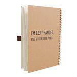 Urby Left Handed Notebooks College Ruled, 160 Pages 1 Subject, Hard Cover, Size 8.5" X 5.7", Ideal Gifts For Left Handed People. (Premium Paper 1 Pack)