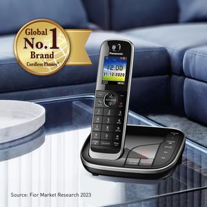 Panasonic Cordless Phone Quad Handset – Black