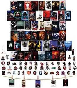 Horror Movie Wall Collage Kit Decor Vintage Aesthetic Merchandise Role Posters and Stickers set (100pcs)