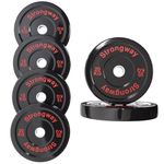 Strongway® Olympic Bumper Weight Plates (5KG 10KG 20KG) Discs for Barbell - 2 Inch (2") / 50mm Hole - Weight Lifting Workout for Home Gym Fitness Men Women (70KG SET (2 X 20KG + 2 X 10KG + 2 X 5KG))