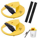 Mouse Trap Bucket - Flip and Slide Bucket Lid Mouse Trap |Trap Door Style| |Multi Catch |Auto Reset| |Indoor Outdoor| |No See Kill| |Applied to 5 Gallon Bucket Compatible (2 Yellow)