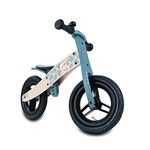 hauck Wooden Balance Bike Balance N Ride, from 2 Years up to 20 kg, 12 Inch Air Wheels, Height-Adjustable Saddle, Bell, Carry Handle, FSC® Certified Toddler Bike, No Pedals (Turtle)