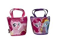 My Little Pony 4" Family Disney Licensed Small Handbag Purse Wallet Coin Bag (2 pieces Pink & Purple), pink, 7.17 x 4.29 x 2.68 inches