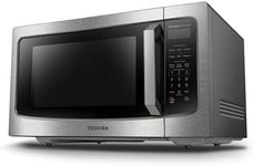 TOSHIBA ML-EM45PIT(SS) Countertop Microwave Oven with Inverter Technology, Kitchen Essentials, Smart Sensor, Auto Defrost, 1.6 Cu.ft, 13.6" Removable Turntable, 33lb.&1250W, Stainless Steel