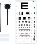 UCanSee E Eye Chart Visual Acuity Chart with Eye Occluder and Pointer for Eye Exams 20 Feet 22x11 Inches (22x11 Inches)