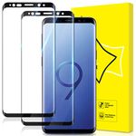 GiiYoon-2 PACK Screen Protector for Samsung Galaxy S9 Tempered Glass [HD Full Coverage] [Easy Installation] [3D Curved Edge] [Scratch Resistant] [9H Hardness] Protective Film