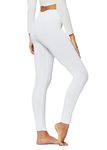 Conceited Premium Warm Fleece Lined Leggings High Waist - Regular and Plus Size - 10 Colors White -