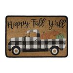 SEANATIVE Happy Fall Yall Pumpkin Truck Outdoor Doormat Home Decorative Seasonal Fall Halloween Holiday Low-Profile Floor Mat Switch Mat for Indoor