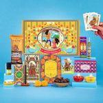 Phool Diwali Treasures Giftbox - Pack of 9 - Includes Playing Cards, Handmade Diyas, Diffuser set, Bambooless Incense, chocloate ladoo, cotton wick, Diwali Greeting Card - Diwali Hamper for Gifting