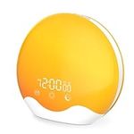 Laliled Sunrise Alarm Clock Wake Up Light Touch Screen,Double-Sided Lighting Alarm Clock for Heavy Sleepers,Dual Alarm & Snooze, 12-Color Night Light Sleep Aid, FM Radio