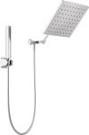 DELTA FAUCET 10-inch Raincan Shower Head and Hand Held Shower Combo, Chrome Square Shower Head, Rainfall Shower Head, Hand Shower, High Pressure Shower Head, 1.75 GPM Flow Rate, Chrome 75527