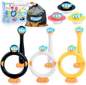 WeeHomm Pool Diving Toys for Kids, 9 PCS Swimming Pool Diving Rings, Summer Duck Dive Sticks with Duck Float Toys for Kids 4-8 8-12, Fun Outdoor Underwater Pool Games for Teens