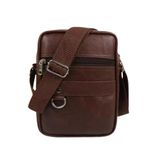 LOTA Compact Brown Sing bag Messenger Zipper Shoulder Strap Bag For Men And Women For Travel Bag Daily Use