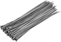 Bolt Dropper Zip Ties Pack of 100-12'' Gray Heavy Duty Cable Ties - 40lb Strength Self-Locking Nylon Wire Ties - Weather-Resistant Zip Tie for Cable Management and Securing Various Items