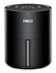 Dreo Air Fryer, 100℉-450℉ 4-Quart Small Hot Oven Cooker with 50 Recipes, 9 Cooking Functions on Easy Touch Screen, Preheat, Shake Reminder, 9-in-1 Digital Airfryer, Black 4L DR-KAF002