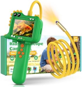 USCAMEL Borescope Camera with Light for Kids: Nature Exploration STEM Toy Waterproof HD Inspection Camera with LED Lights Photo & Video Recording Educational Gift for Boys & Girls Ages 4-12 (Green)