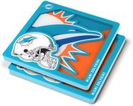 YouTheFan NFL Miami Dolphins 3D Logo Series Coasters
