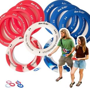 Disc GO! – Soft Silicone Frisbee Games for Teens, Sports & Outdoors Disc, Gifts for Teen Boys & Girls, Portable Indoor & Outdoor Games for Kids, Frisbees for Kids and Adults, Red, White and Blue