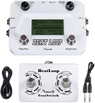 Amuzik Beat Loop Guitar Effect Pedal Drum Looper Machine 40 Drums Rhythm 50min Looper Recording Time Drum Machine Tap Tempo to Loop with USB