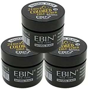 24 Hour Colored Edge Tamer 3Pack-Nautral Black (0.5oz/ 150ml)
