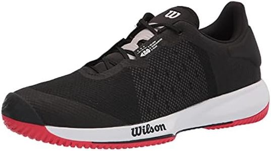 Wilson Men's KAOS Swift Tennis Shoe, Black/Pearl Blue RED, 8.5