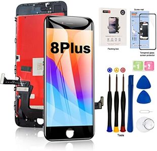 EFAITHFIX for iPhone 8 Plus LCD Screen Replacement Black 5.5 Inch Frame Assembly LCD Display 3D Touch Screen Digitizer with Repair Tools Kit Tempered Glass Screen Protector for A1864, A1897, A1898