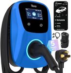 Tera Electric Car Charger for Tesla: Level 2 EV Charger ETL 48A 40A 240V Wall Home Smart Charging Station with Manual Setting Amps Schedule on Unit NEMA 14-50 25 FT Cable W01