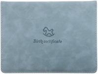 TEHAUX Birth Certificate Cover, Baby Birth Certificate Protector Universal Protective Frame Artificial Leather Certificate Case Folder for Baby